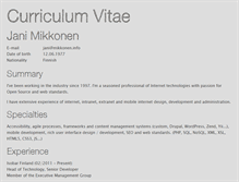 Tablet Screenshot of cv.mikkonen.info